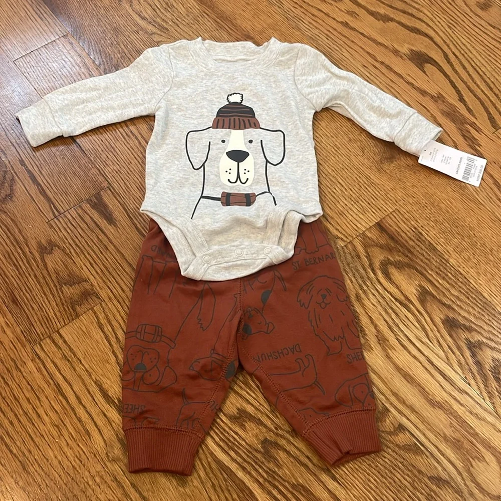 Carter’s Matching Set. Includes Shirt and Pants. Size 3 Months. New With Tags.